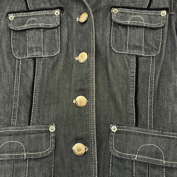 Black denim DKNY jacket size M - Picture 2 of 4